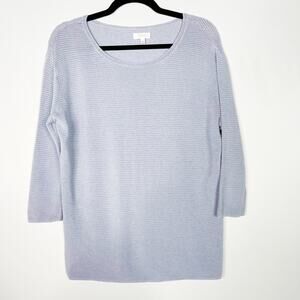Aritzia Wilfred XSmall Light Blue Purple Blanchard Sweater 3/4 Sleeve Textured